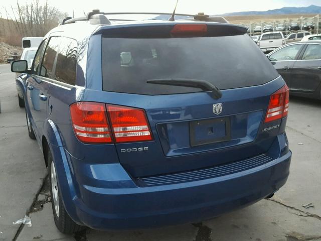 3D4GG47B39T590688 - 2009 DODGE JOURNEY SE BLUE photo 3