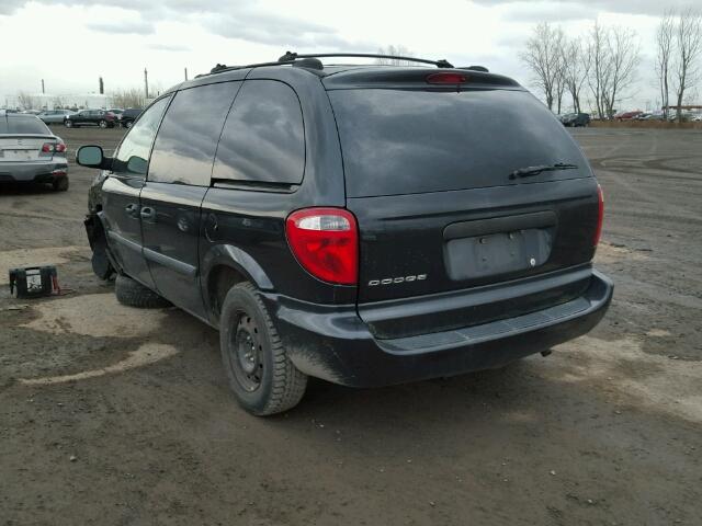 1D4GP25R45B243774 - 2005 DODGE CARAVAN SE BLACK photo 3