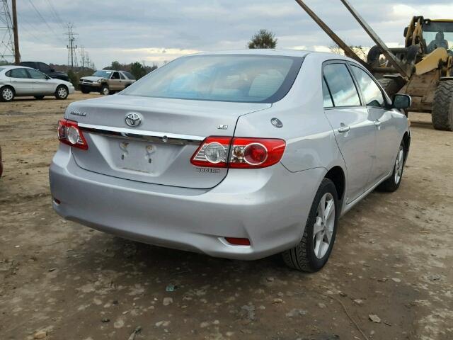 5YFBU4EE5DP215328 - 2013 TOYOTA COROLLA BA SILVER photo 4