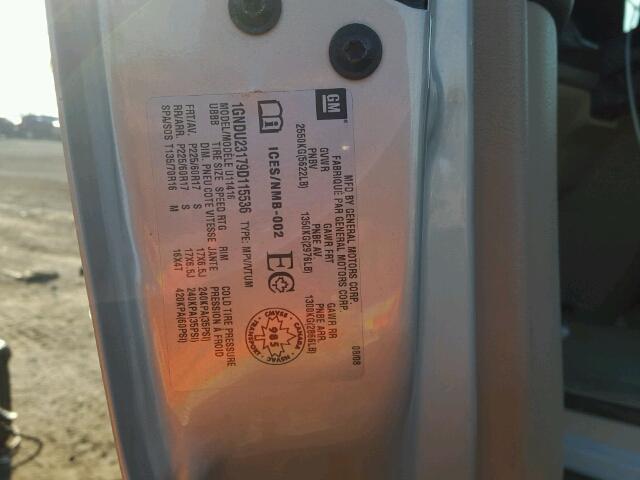 1GNDU23179D115536 - 2009 CHEVROLET UPLANDER L 米色 照片 10