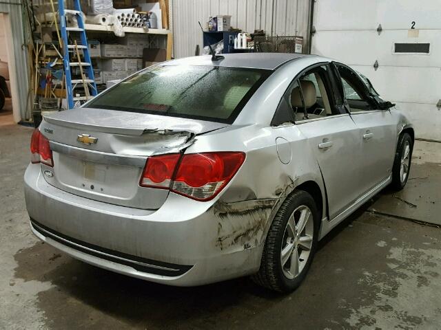 1G1PE5SB9D7319818 - 2013 CHEVROLET CRUZE LT SILVER photo 4