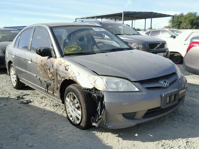 2HGES16505H531311 - 2005 HONDA CIVIC LX GRAY photo 1