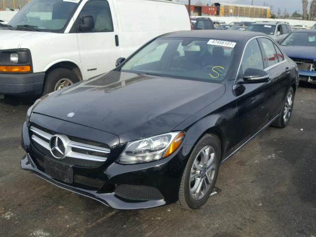 55SWF4JBXGU171915 - 2016 MERCEDES-BENZ C 300 BLACK photo 2