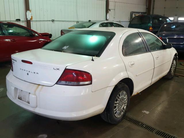 1C3EL46X12N116844 - 2002 CHRYSLER SEBRING LX WHITE photo 4