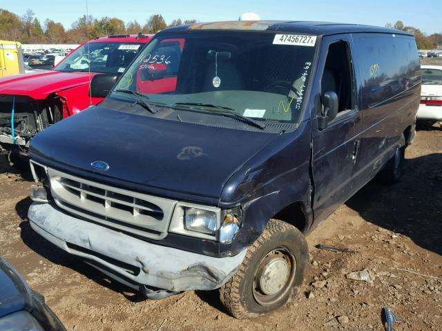 1FTRE1420XHC21944 - 1999 FORD ECONOLINE BLUE photo 2