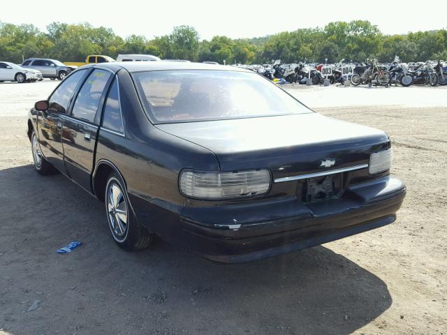 1G1BN53E9PW143561 - 1993 CHEVROLET CAPRICE CL Siyah fotoğraf 3
