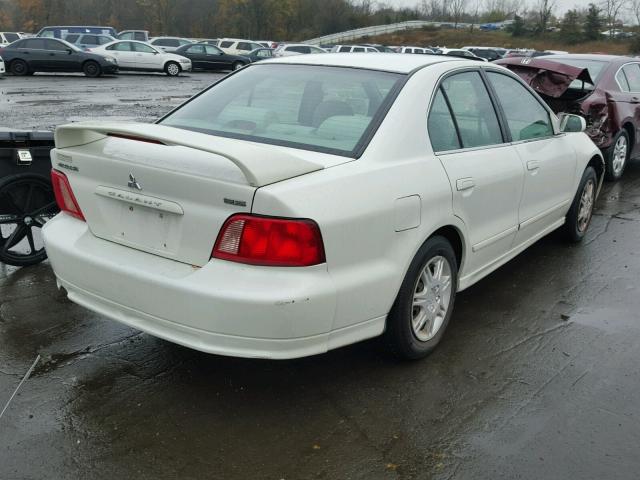 4A3AA46G82E026989 - 2002 MITSUBISHI GALANT ES WHITE photo 4