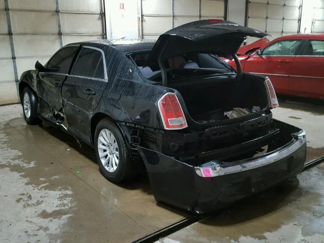 2C3CCAAG6CH116863 - 2012 CHRYSLER 300 BLACK photo 3