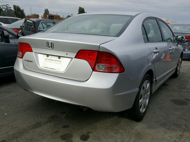 2HGFA16588H344118 - 2008 HONDA CIVIC LX SILVER photo 4