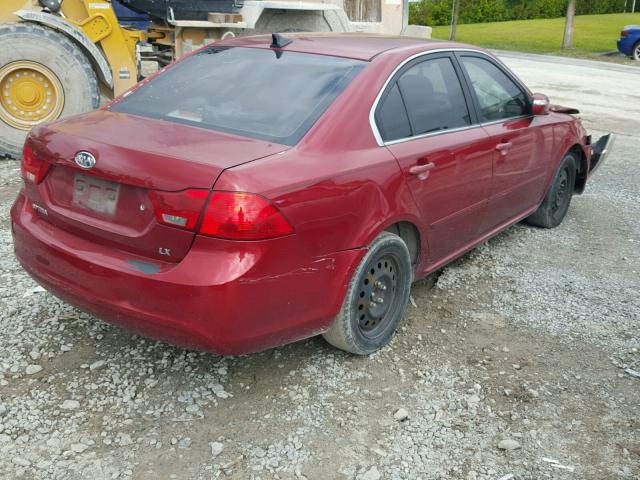 KNAGG4A81A5410877 - 2010 KIA OPTIMA LX MAROON photo 4