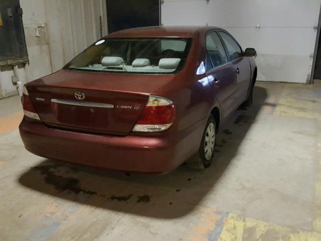 4T1BE32K96U160918 - 2006 TOYOTA CAMRY LE 勃艮第红 照片 4