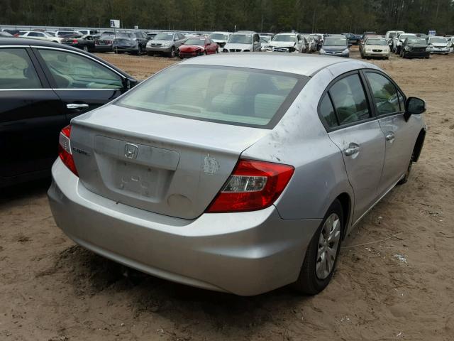 19XFB2F5XCE391513 - 2012 HONDA CIVIC LX SILVER photo 4