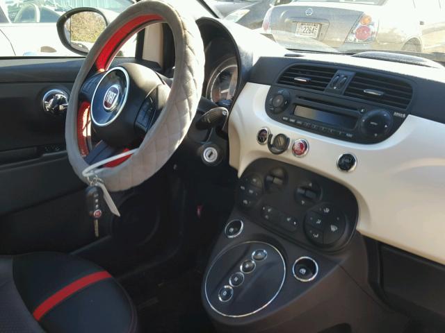 3C3CFFGE2DT744762 - 2013 FIAT 500 ELECTR CREAM photo 9