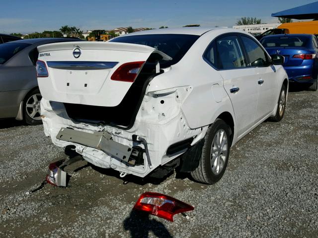 3N1AB7AP4HY237601 - 2017 NISSAN SENTRA S WHITE photo 4