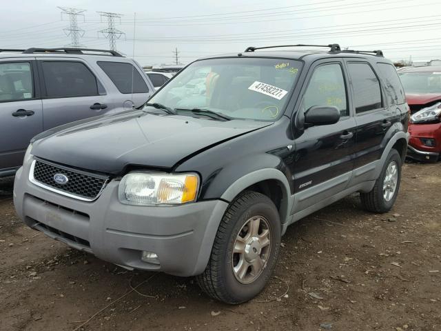 1FMYU03101KB43723 - 2001 FORD ESCAPE XLT BLACK photo 2