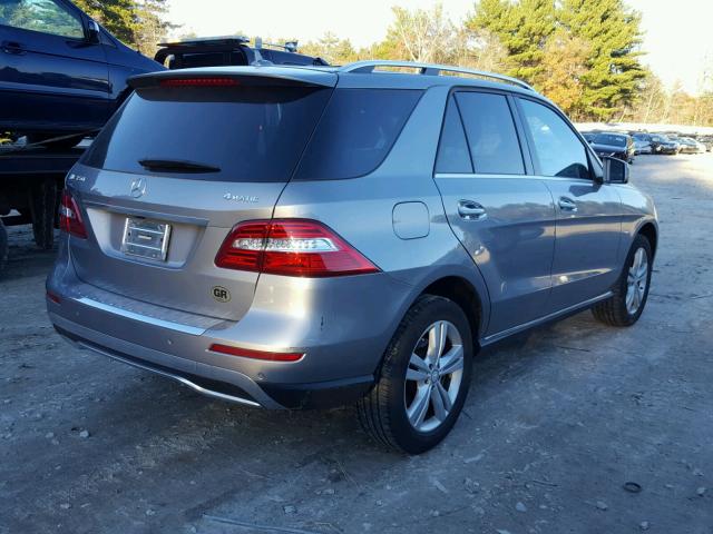 4JGDA5HB7CA079209 - 2012 MERCEDES-BENZ ML 350 4MA GRAY photo 4