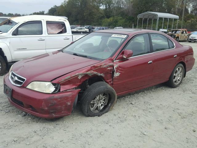 19UUA5660YA006413 - 2000 ACURA 3.2TL MAROON photo 2