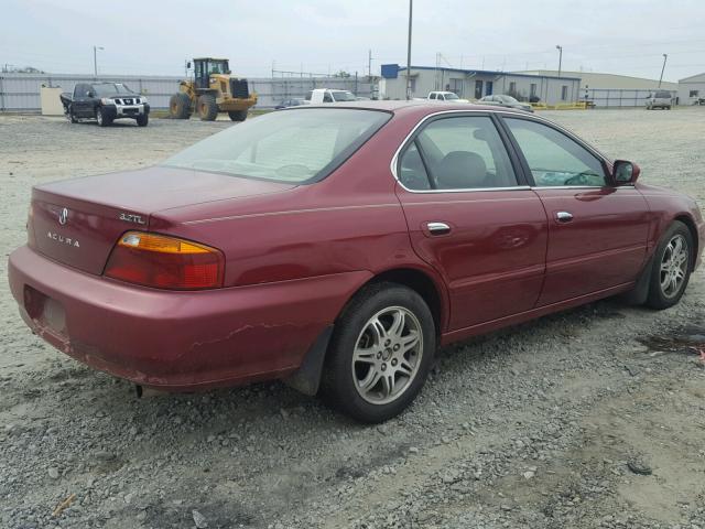 19UUA5660YA006413 - 2000 ACURA 3.2TL MAROON photo 4