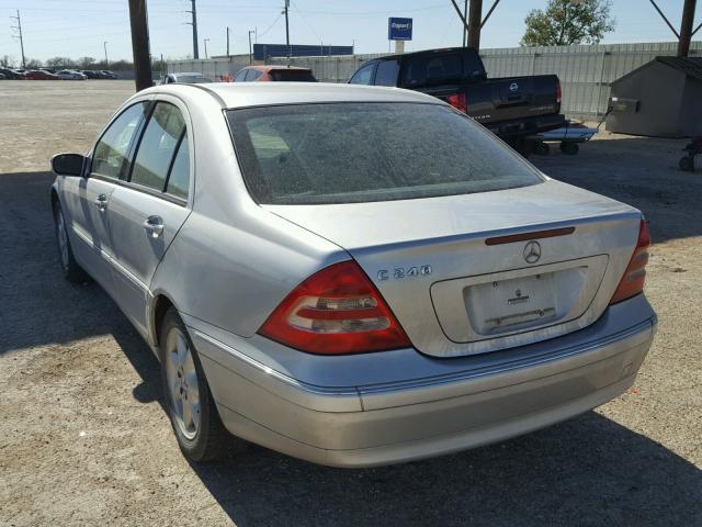 WDBRF61J33A502756 - 2003 MERCEDES-BENZ C 240 SILVER photo 3