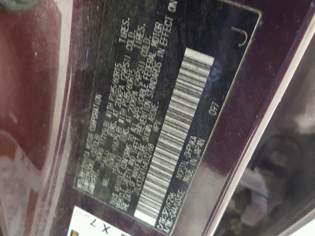 JTLKT324164032768 - 2006 TOYOTA SCION XB Granate foto 10