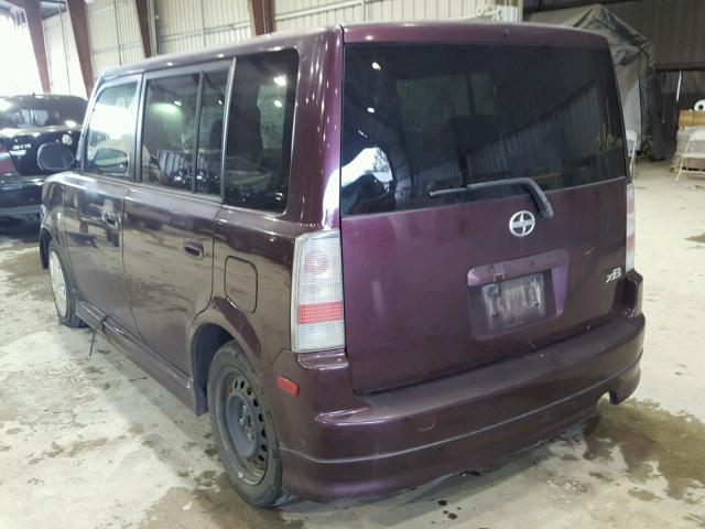 JTLKT324164032768 - 2006 TOYOTA SCION XB MAROON photo 3