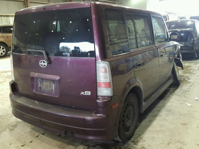 JTLKT324164032768 - 2006 TOYOTA SCION XB MAROON photo 4