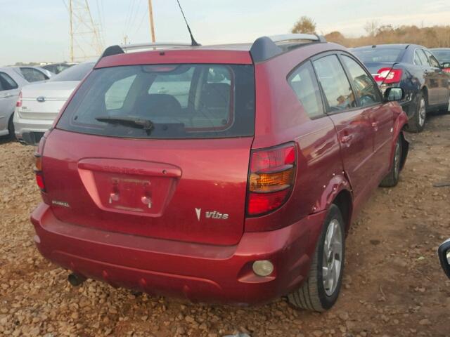 5Y2SL63895Z421447 - 2005 PONTIAC VIBE RED photo 4