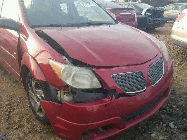 5Y2SL63895Z421447 - 2005 PONTIAC VIBE RED photo 9