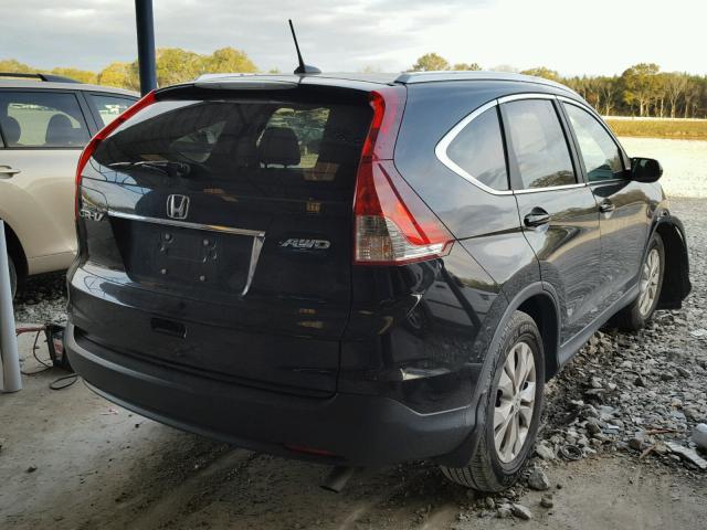 5J6RM4H77CL001888 - 2012 HONDA CR-V EXL BLACK photo 4