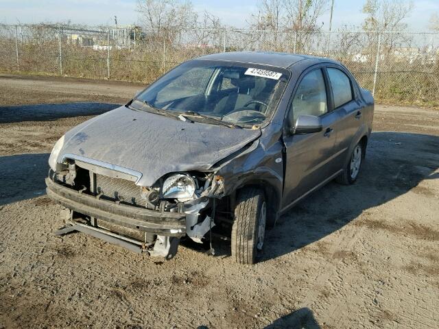 KL1TD55638B034680 - 2008 CHEVROLET AVEO BASE GRAY photo 2