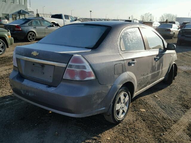 KL1TD55638B034680 - 2008 CHEVROLET AVEO BASE GRAY photo 4