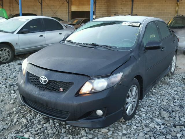 1NXBU40E89Z093769 - 2009 TOYOTA COROLLA BA BLACK photo 2