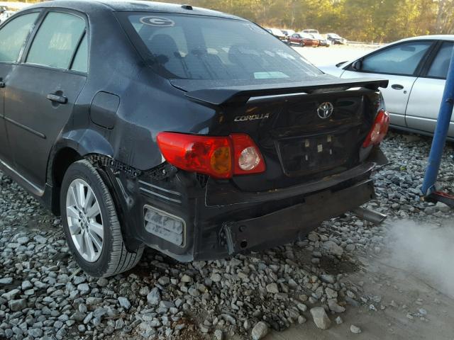 1NXBU40E89Z093769 - 2009 TOYOTA COROLLA BA BLACK photo 9