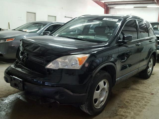 JHLRE38378C034104 - 2008 HONDA CR-V LX BLACK photo 2