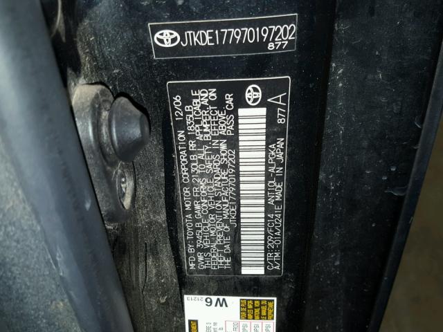 JTKDE177970197202 - 2007 TOYOTA SCION TC 黑色 照片 10