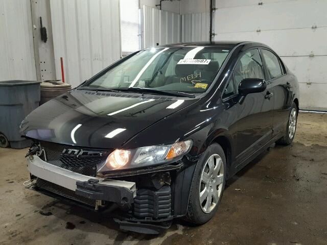 2HGFA1F5XBH309667 - 2011 HONDA CIVIC LX BLACK photo 2