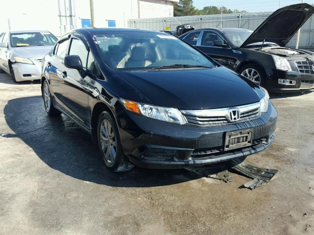 19XFB2F82CE101985 - 2012 HONDA CIVIC EX BLACK photo 1
