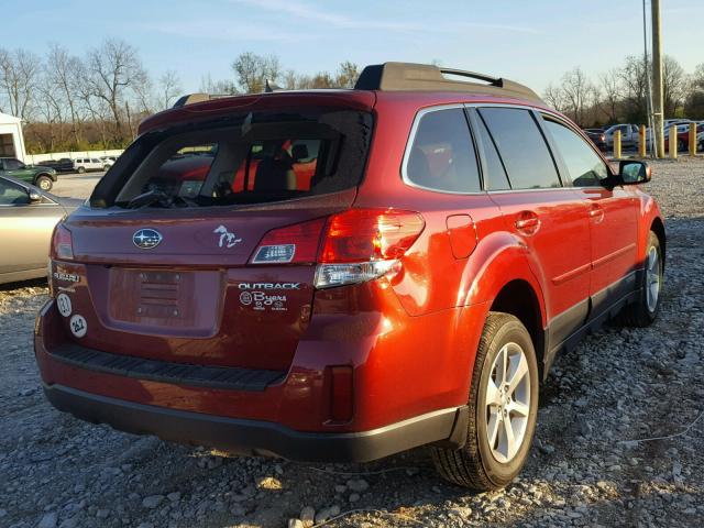 4S4BRCKC2D3218691 - 2013 SUBARU OUTBACK 2. MAROON photo 4