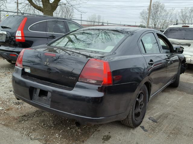 4A3AB36F88E033710 - 2008 MITSUBISHI GALANT ES BLACK photo 4