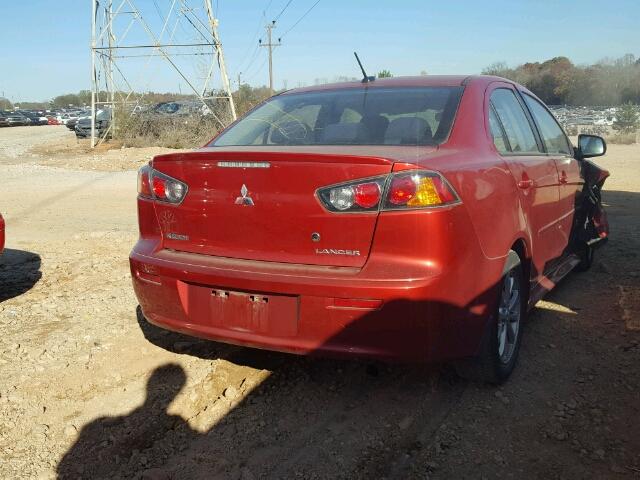 JA32U2FU8BU029713 - 2011 MITSUBISHI LANCER ES/ RED photo 4