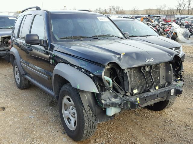 1J4GL48K75W544755 - 2005 JEEP LIBERTY SP BLACK photo 1