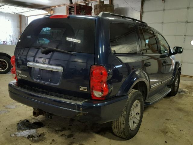 1D4HB58DX4F238140 - 2004 DODGE DURANGO LI BLUE photo 4