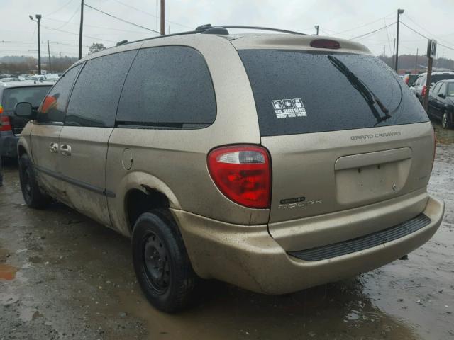 2B4GP443X2R759234 - 2002 DODGE GRAND CARA BEIGE photo 3