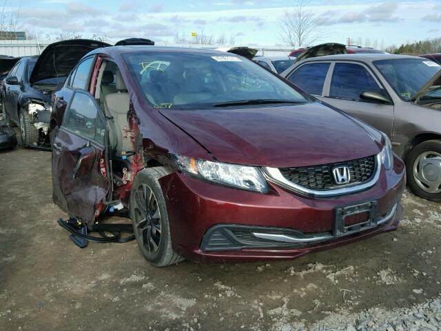 2HGFB2F5XEH012101 - 2014 HONDA CIVIC LX BURGUNDY photo 1