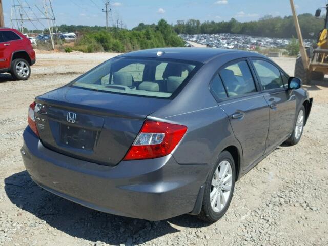 2HGFB2F9XCH551804 - 2012 HONDA CIVIC EXL 灰色 照片 4