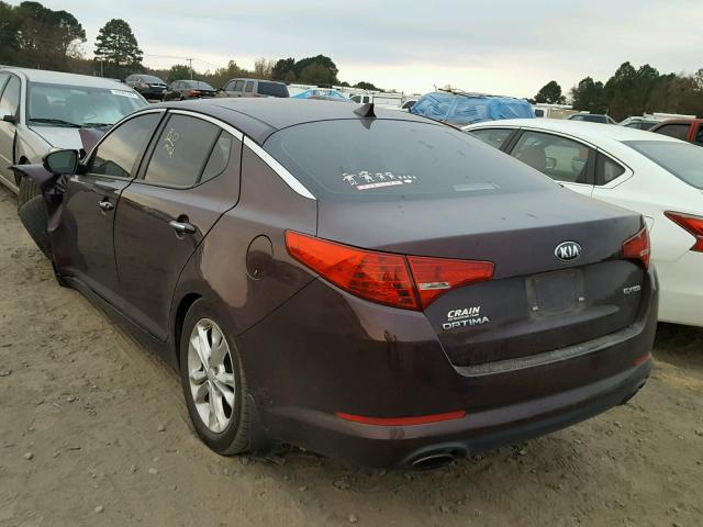 5XXGN4A70DG100963 - 2013 KIA OPTIMA EX MAROON photo 3