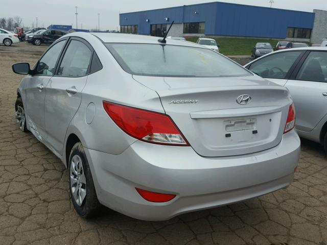 KMHCT4AE4HU215662 - 2017 HYUNDAI ACCENT SE SILVER photo 3