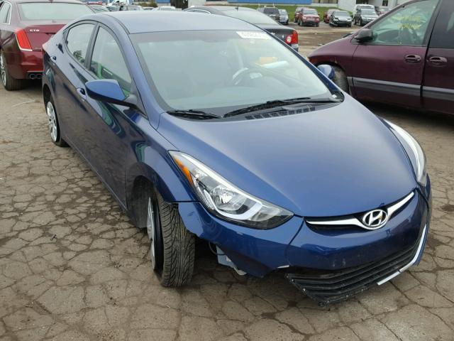 5NPDH4AEXGH753883 - 2016 HYUNDAI ELANTRA SE BLUE photo 1