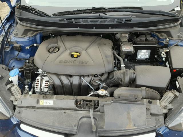 5NPDH4AEXGH753883 - 2016 HYUNDAI ELANTRA SE BLUE photo 7