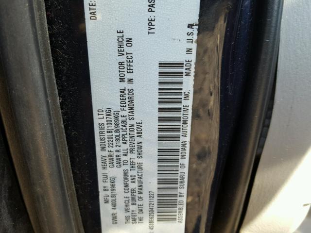 4S3BE625347211227 - 2004 SUBARU LEGACY L S BLUE photo 10